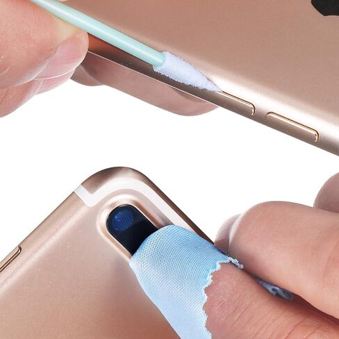 مجموعة تنظيف الهاتف الخلوي 17 قطعة من سكايليتي، ومنفذ شحن USB ومقبس سماعة الرأس متوافق مع iPhone وSamsung Galaxy وLG وMotorola وiOS وAndroid وعدسة الهاتف الخلوي ومنظف MacBook in Kuwait