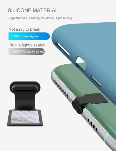 Gavemi USB C Dust Plug, for Phone USB Type C Port Dust Cover Cap, 2 Pack (Black) in Kuwait