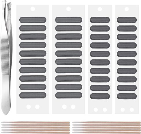 TIESOME Phone Speaker Dustproof Stickers Protector, 51PCS Phone Trumpet Anti Dust Adhesive Stickers Mesh Speaker Dustproof Net Stickers Dustproof Cover Kit with Cleaning Swabs Tweezer in Saudi Arabia
