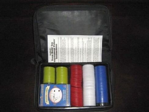 Cardinal's Texas Hold 'Em Tournament Poker Set in Fabric Carrying Case New in Saudi Arabia