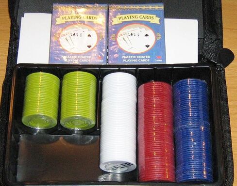 Cardinal's Texas Hold 'Em Tournament Poker Set in Fabric Carrying Case New in Saudi Arabia