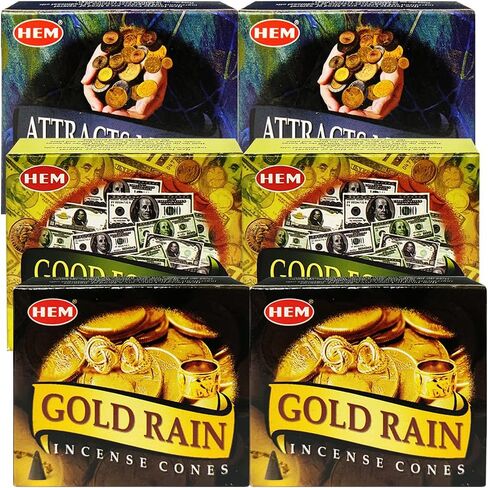 Hem Incense Cones Variety Pack #4 and Cone Incense Burner Bundle with 6 Most Popular Fragrances in Saudi Arabia