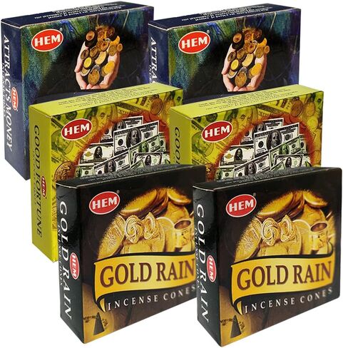 Hem Incense Cones Variety Pack #4 and Cone Incense Burner Bundle with 6 Most Popular Fragrances in Saudi Arabia