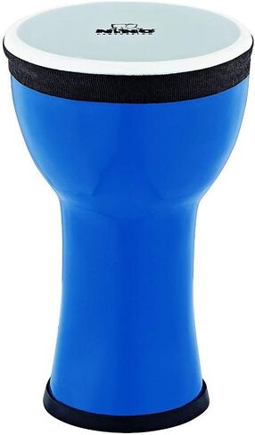 Kids' Djembe, 100% Synthetic Pre-Tuned, Compact Size-NOT Made in China-Blue Berry Finish, for Classroom Music or Playing at Home, 2-Year Warranty (NINO-EMDJ-BB) in Saudi Arabia