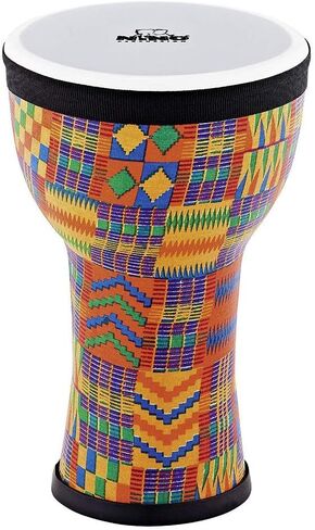 Kids' Djembe, 100% Synthetic Pre-Tuned, Compact Size-NOT Made in China-Blue Berry Finish, for Classroom Music or Playing at Home, 2-Year Warranty (NINO-EMDJ-BB) in Saudi Arabia