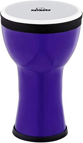 Kids' Djembe, 100% Synthetic Pre-Tuned, Compact Size-NOT Made in China-Blue Berry Finish, for Classroom Music or Playing at Home, 2-Year Warranty (NINO-EMDJ-BB) in Saudi Arabia