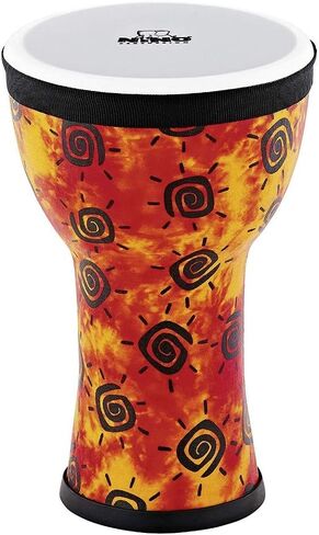 Kids' Djembe, 100% Synthetic Pre-Tuned, Compact Size-NOT Made in China-Blue Berry Finish, for Classroom Music or Playing at Home, 2-Year Warranty (NINO-EMDJ-BB) in Saudi Arabia