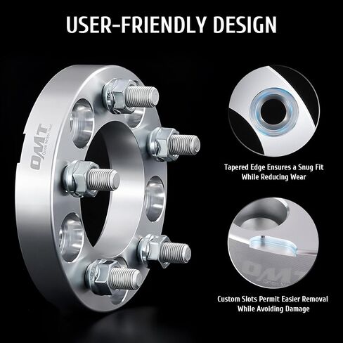 Orion Motor Tech 5x4.5 Wheel Spacers, 1 Inch Spacers with 1/2-20 Studs Compatible with Jeep Wrangler TJ YJ Grand Cherokee Ford Explorer Mustang Ranger, 82.5mm Center Bore Wheel Spacer Kit Set of 2 in Saudi Arabia