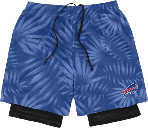 FOCO Men's NFL Team Logo 2 in 1 Athletic Gym Workout Performance Shorts with Lining in Saudi Arabia