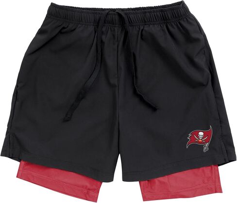 FOCO Men's NFL Team Logo 2 in 1 Athletic Gym Workout Performance Shorts with Lining in Saudi Arabia