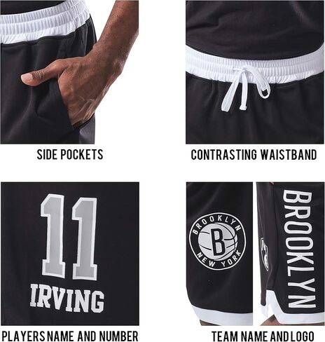 Ultra Game NBA Men's Players Active Soft Workout Basketball Training Shorts - Multiple Players Available in Saudi Arabia