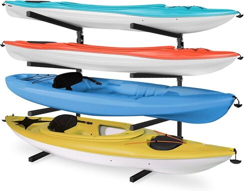 Yes4All Kayak Storage Rack Kayak Wall Mount Rack 400lbs 4 Adjustable Levels Kayak Rack for Outdoor, Indoor Kayak Storage Rack in Kuwait