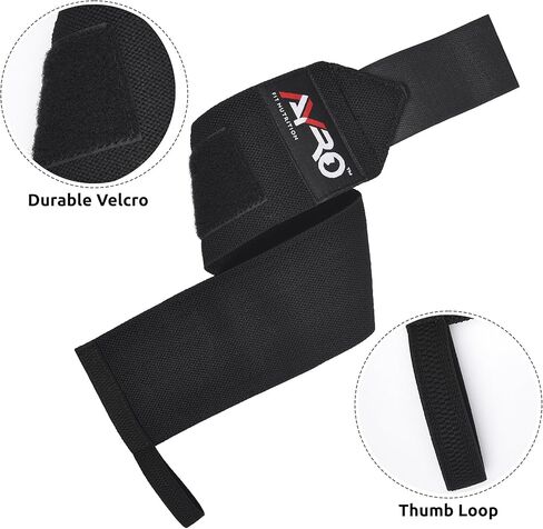 AYRO Wrist Wraps | Wrist Wraps for Weightlifting Men | Wrist Wrap | Wrist Brace for Working Out | Gym Wrist Wraps for Men, 18" Professional Wrist Support with High Duty Thumb Loop-Best Wrap in Saudi Arabia