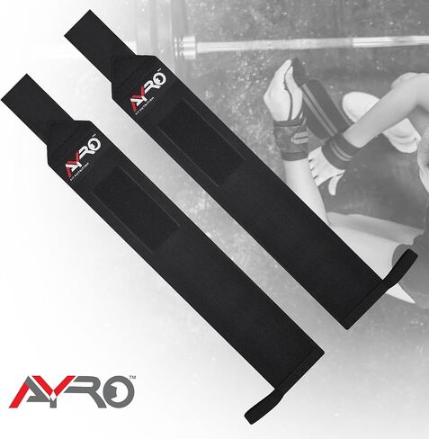 AYRO Wrist Wraps | Wrist Wraps for Weightlifting Men | Wrist Wrap | Wrist Brace for Working Out | Gym Wrist Wraps for Men, 18" Professional Wrist Support with High Duty Thumb Loop-Best Wrap in Saudi Arabia