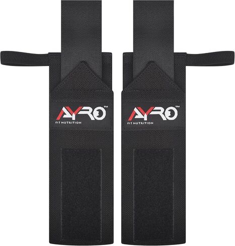AYRO Wrist Wraps | Wrist Wraps for Weightlifting Men | Wrist Wrap | Wrist Brace for Working Out | Gym Wrist Wraps for Men, 18" Professional Wrist Support with High Duty Thumb Loop-Best Wrap in Saudi Arabia