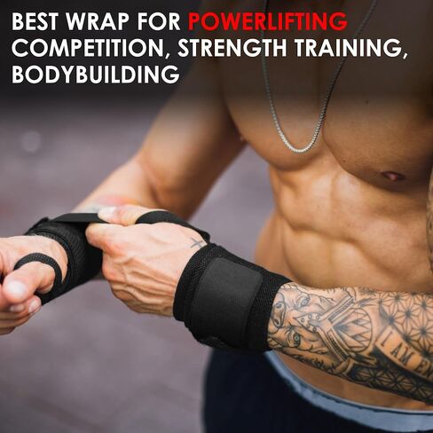 AYRO Wrist Wraps | Wrist Wraps for Weightlifting Men | Wrist Wrap | Wrist Brace for Working Out | Gym Wrist Wraps for Men, 18" Professional Wrist Support with High Duty Thumb Loop-Best Wrap in Saudi Arabia