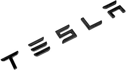 شعار GAPPORE ثلاثي الأبعاد للباب الخلفي مع إدراج لاصق 3M لشعارات حروف الباب الخلفي لطراز Tesla 3/S/X (أسود غير لامع)، TSL in Kuwait
