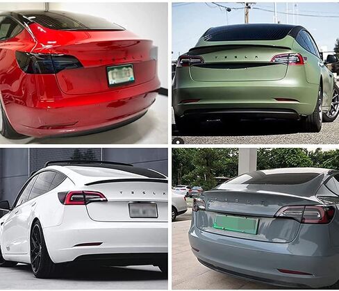 شعار GAPPORE ثلاثي الأبعاد للباب الخلفي مع إدراج لاصق 3M لشعارات حروف الباب الخلفي لطراز Tesla 3/S/X (أسود غير لامع)، TSL in Kuwait