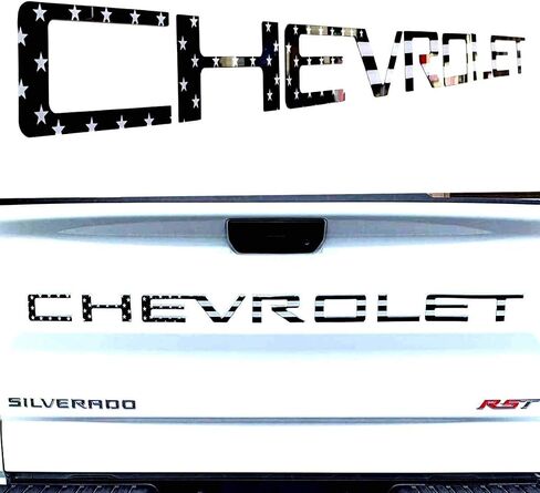 Tailgate Insert Letters -3D Raised Tailgate Letters Compatible with 2019-2022 Silverado Models (Colored Flag) in Saudi Arabia