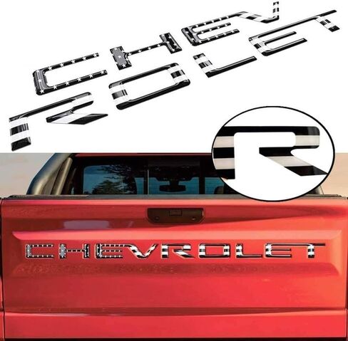 Tailgate Insert Letters -3D Raised Tailgate Letters Compatible with 2019-2022 Silverado Models (Colored Flag) in Saudi Arabia