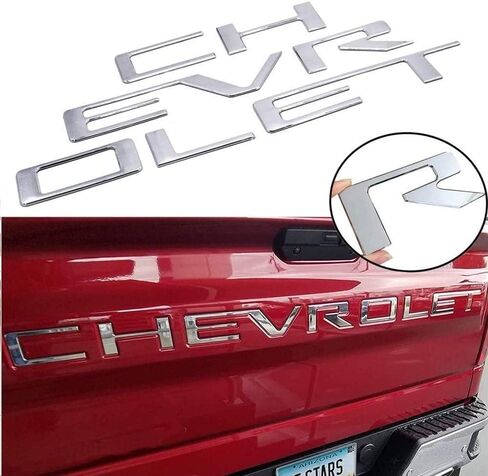 Tailgate Insert Letters -3D Raised Tailgate Letters Compatible with 2019-2022 Silverado Models (Colored Flag) in Saudi Arabia