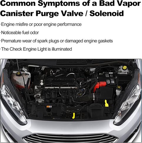 HiSport Vapor Canister Purge Valve Solenoid 0280142500 - متوافق مع Ford Fiesta 2014-2019 1.6L، صمام تفريغ النظام الملف اللولبي لـ F O R D Focus 2.0L 2.3L Escape 2.0L in Saudi Arabia