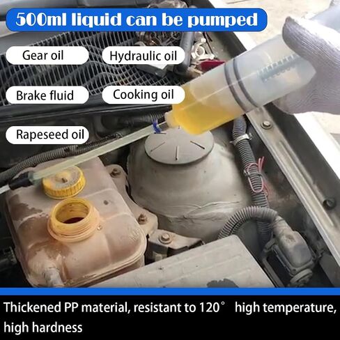 500CC Fluid Extractor, Car Brake Fluid Oil Change Tool, Manual Suction Vacuum Fuel Transfer, Oil Fluid Extractor Syringe Pump Tool, Hydraulic Brake Fluid Extraction and Filling Pump in Saudi Arabia