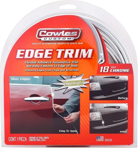 Cowles Custom - 8 Feet of Black Truck/SUV Door Edge Guards, U-Shape PVC Edge Trim Stays on with Self Adhesive Hot Melt Glue Protects from Scratches/Dings and Opening into Walls or Other Cars in Saudi Arabia