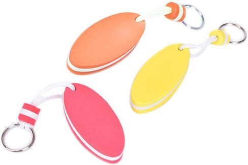 6 Pcs Foam Floating Keychain Oval Float Key Ring Key Float Foam Keychain for Boating,Fishing,Sailing and Outdoor Sports in Kuwait