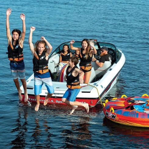 Wow Sports DC Comics Superman Towable, Soft Top Deck Tube, Towable Water Tube for 1-3 Riders in Saudi Arabia