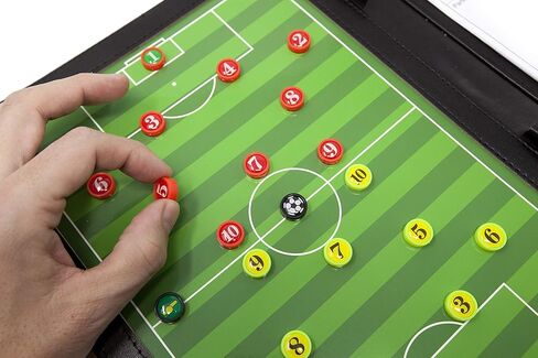 لوحة تدريب كرة القدم من WISEPLAYERFC - مجلد تكتيكات مدرب كرة القدم المغناطيسي مع جيب بسحاب in Kuwait