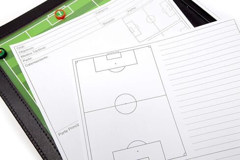 لوحة تدريب كرة القدم من WISEPLAYERFC - مجلد تكتيكات مدرب كرة القدم المغناطيسي مع جيب بسحاب in Kuwait
