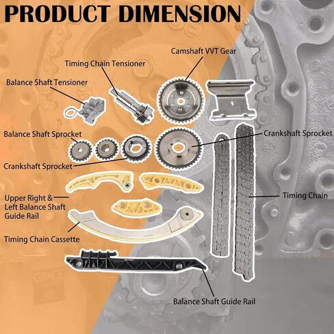 06H109469T 06H109469AD Engine Timing Chain Kit Replacement for A3 A4 A5 A6 Q5 Quattro Jetta CC GTI Beetle 2.0T in Saudi Arabia