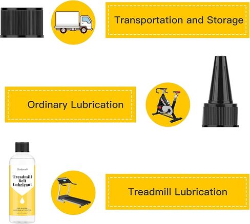 100% Silicone Treadmill Belt Lubricants/Lubes | 8 Ounce, Treadmill Lubricant for Belt, Easy to Apply Treadmill Belt Lubricant Oil, Suitable for Nearly All Type of Treadmills in Saudi Arabia