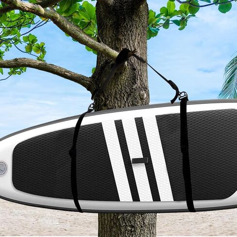 حزام حمل لوح التجديف، حزام حمل قابل للتعديل لقوارب الكاياك/SUP/ركوب الأمواج مع حمالة كتف مبطنة، أشرطة لوح مجداف بدون استخدام اليدين لحمل اللوح والمجداف، حامل لوح مجداف قوي للرجال والنساء in Kuwait