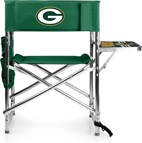 طاولة جانبية رياضية من PICNIC TIME NFL، للشاطئ، كرسي تخييم للبالغين، 19 × 24 × 33، أخضر in Kuwait
