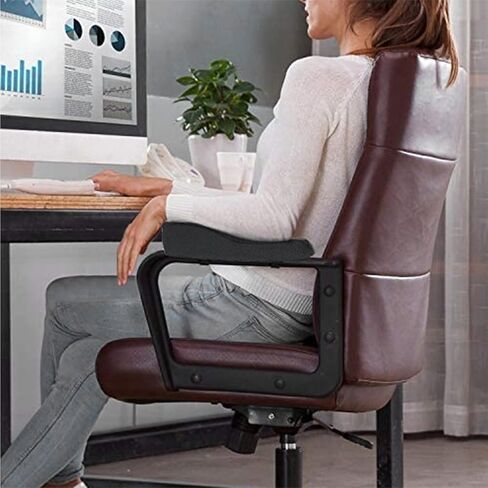 MOSISO Chair Armrest Covers, Ergonomic Memory Foam Curved Chair Arm Pads Comfortable Home Office Gaming Chair Cushion Adjustable Washable Elbow Support Forearm Pressure Relief (2 Pack), Black in Saudi Arabia