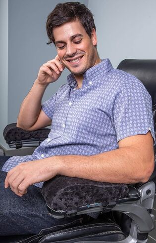 Chair Armrest Pad - Comfy, Foam Armrest Pads for Office Chair with Soft Massage Dimples - Alleviate Pain and Stress in Elbows and Forearms - Elevated Design - Pressure Relief - 2 Pads in Saudi Arabia