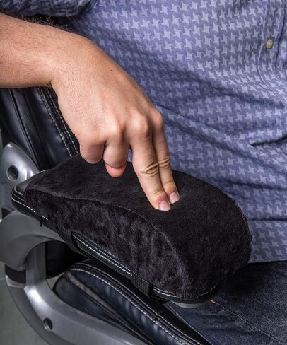 Chair Armrest Pad - Comfy, Foam Armrest Pads for Office Chair with Soft Massage Dimples - Alleviate Pain and Stress in Elbows and Forearms - Elevated Design - Pressure Relief - 2 Pads in Saudi Arabia