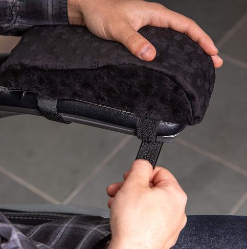 Chair Armrest Pad - Comfy, Foam Armrest Pads for Office Chair with Soft Massage Dimples - Alleviate Pain and Stress in Elbows and Forearms - Elevated Design - Pressure Relief - 2 Pads in Saudi Arabia