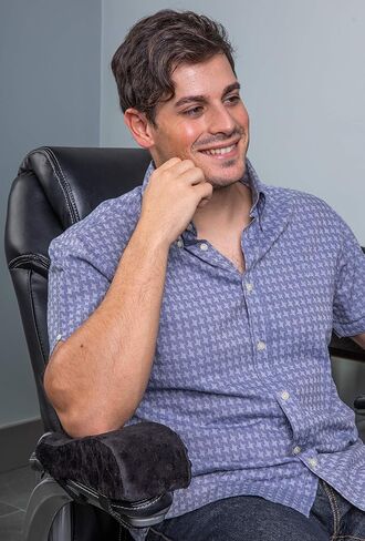 Chair Armrest Pad - Comfy, Foam Armrest Pads for Office Chair with Soft Massage Dimples - Alleviate Pain and Stress in Elbows and Forearms - Elevated Design - Pressure Relief - 2 Pads in Saudi Arabia