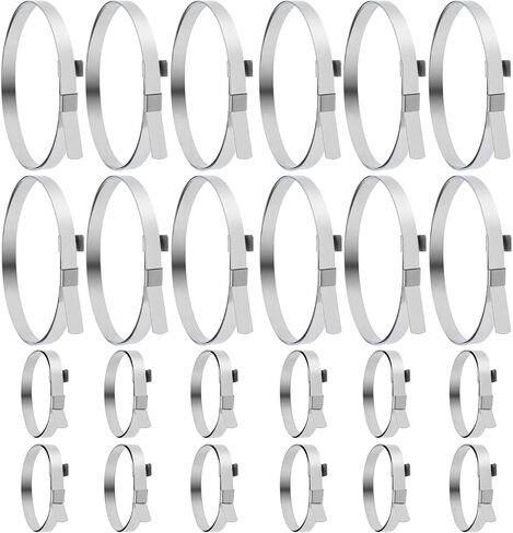 RealPlus CV Joint Boot Clamps Stainless Steel Universal Adjustable Drive Axle Shaft Joint Crimp Clamps (12pcs 13.8" and 12pcs 29.5") in Saudi Arabia