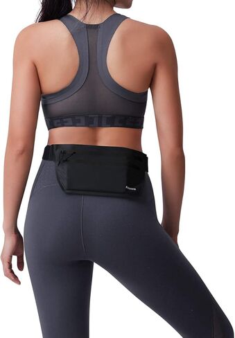 حزام الجري النحيف من PaceArm Running Fanny Pack، حقيبة جري مقاومة للماء خالية من الارتداد، حزام عداء قابل للتعديل لجميع الهواتف iPhone/Android، حزمة خصر للجري لتمارين الصالة الرياضية، حزام نقود للسفر in Kuwait