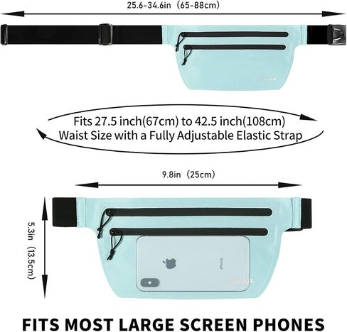 PaceArm Running Fanny Pack Slim Running Belt, Bounce Free Water Resistant Running Pouch, Adjustable Runners Belt for All Phones iPhone/Android, Running Waist Pack for Gym Workouts Travel Money Belt in Saudi Arabia