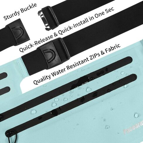 PaceArm Running Fanny Pack Slim Running Belt, Bounce Free Water Resistant Running Pouch, Adjustable Runners Belt for All Phones iPhone/Android, Running Waist Pack for Gym Workouts Travel Money Belt in Saudi Arabia