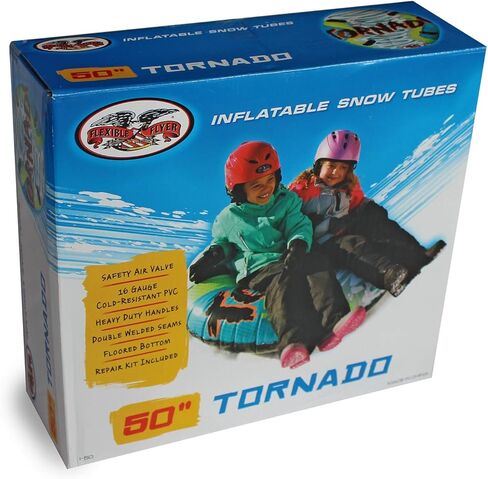 Flexible Flyer Tornado 2-Person Snow Tube. Round Inflatable Double Sled for SNO Sledding in Kuwait