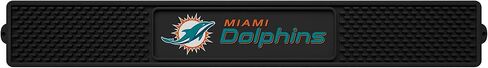 FANMATS - 13989 NFL Miami Dolphins Vinyl Drink Mat 3.25"x24" , Black in Saudi Arabia