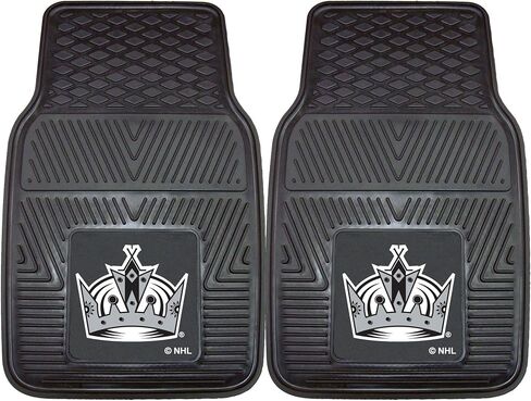 سجادات سيارة FANMATS 12421 NHL Los Angeles Kings للصف الخلفي - مجموعة من قطعتين، 14 بوصة. × 17 بوصة، حماية من جميع الأحوال الجوية، ملاءمة عالمية، تصميم خزان عميق، شعار الفريق المصبوب in Saudi Arabia