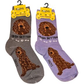Foozys Unisex Crew Socks | Canine/Dog Collection | Irish Setter
