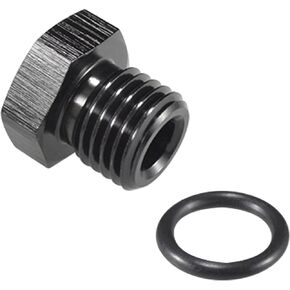 6AN Port Plug O Ring AN6 Hex Plugs Seal Nut Block Off Cap 9/16-18 UNF Male Thread Aluminum Fuel Hose Fittngs Adapter, Pack of 1